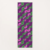 抽象芸術緑花模様 ヨガマット (正面)