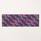 抽象芸術緑花模様 ヨガマット (正面(横))