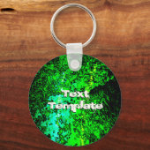 抽象芸術緑 キーホルダー (正面)