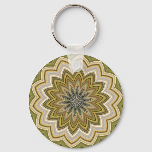 抽象芸術緑 キーホルダー (正面)