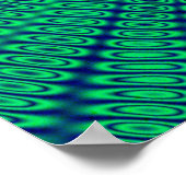 抽象芸術緑 ポスター (角)