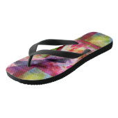 抽象芸術緑、赤の壁紙 ビーチサンダル (アングル)