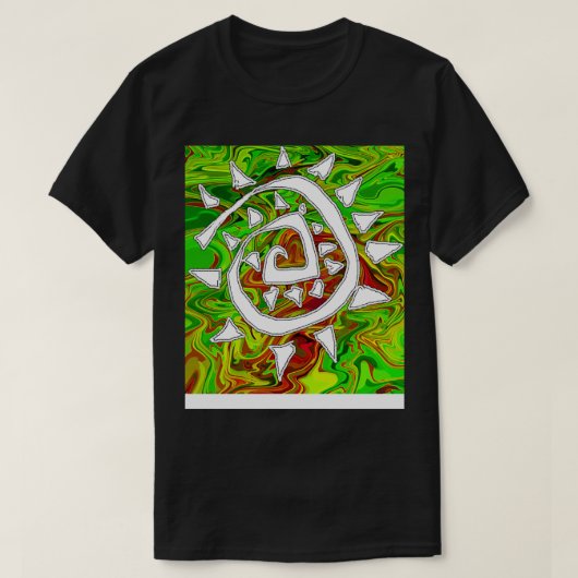 抽象芸術緑 Tシャツ (デザイン正面)