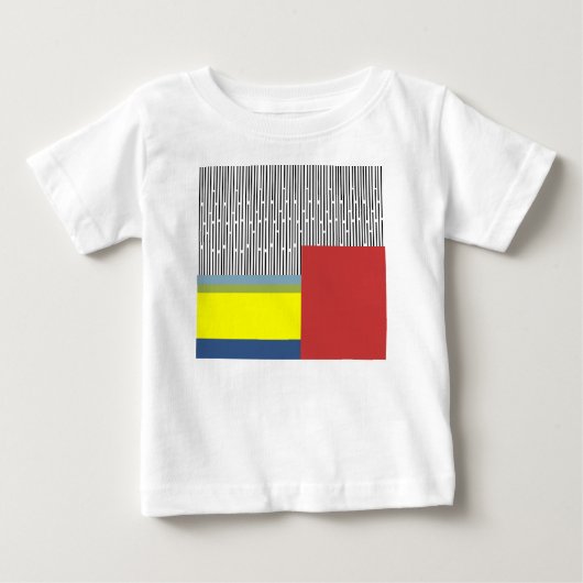 抽象芸術線と長方形 ベビーTシャツ (正面)