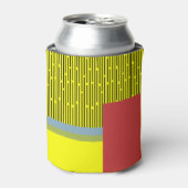 抽象芸術線と長方形 缶クーラー (缶正面)