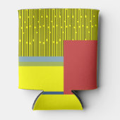 抽象芸術線と長方形 缶クーラー (正面)