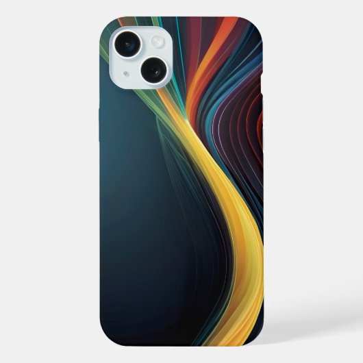 抽象芸術線のアートパターン iPhoneケース (裏面)