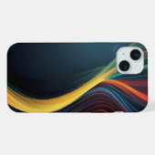 抽象芸術線のアートパターン iPhoneケース (裏面横)