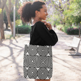 抽象芸術線の円 トートバッグ