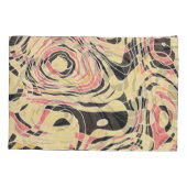 抽象芸術線の図形パターン、地形デザイン。 枕カバー (裏面)