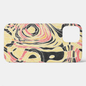 抽象芸術線の図形パターン、地形デザイン。 Case-Mate iPhoneケース (裏面 (横))