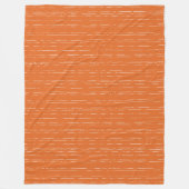 抽象芸術線オレンジ色レトロ幾何学線パターン フリースブランケット (正面)