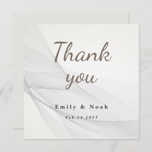 抽象芸術線テクス結婚チャのサンキューカード