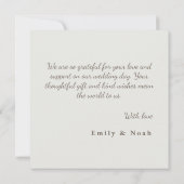 抽象芸術線テクス結婚チャのサンキューカード (裏面)