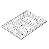 抽象芸術線ノートブパーソナライズされたック ノートブック (左側)