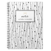 抽象芸術線ノートブパーソナライズされたック ノートブック (正面)