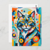 抽象芸術線幾何学模様 ポストカード (正面/裏面)