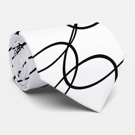 抽象芸術線形楕円 ネクタイ (ロール)