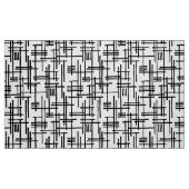 抽象芸術線120923 – 黒（白） ファブリック (ファットクウォーター)