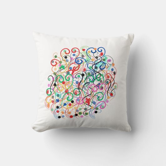 抽象芸術線 クッション (正面)