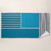 抽象芸術線 ビーチタオル (正面)