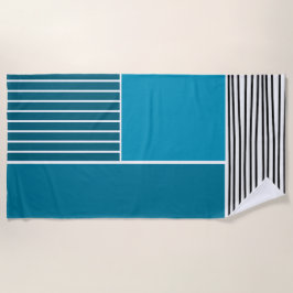 抽象芸術線 ビーチタオル