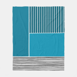 抽象芸術線 フリースブランケット