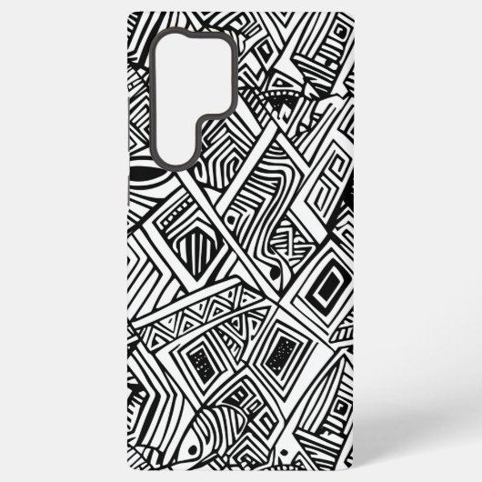 抽象芸術線 SAMSUNG GALAXYケース (裏面)