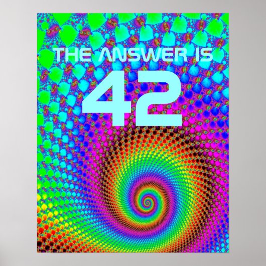 抽象芸術緩和曲線フラクタル+ことわざ ポスター (正面)