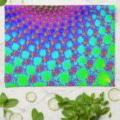 抽象芸術緩和曲線フラクタル キッチンタオル (折り畳み)