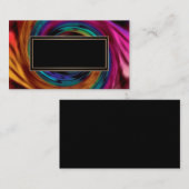 抽象芸術緩和曲線、暗いターコイズ 名刺 (正面/裏面)