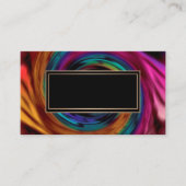 抽象芸術緩和曲線、暗いターコイズ 名刺 (正面)