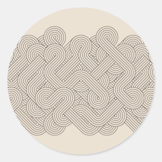 抽象芸術縁ど ラウンドシール (正面)