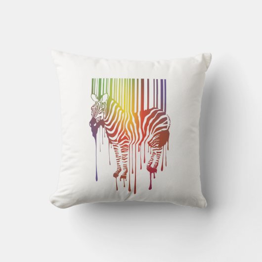 抽象芸術縞枕 クッション (正面)