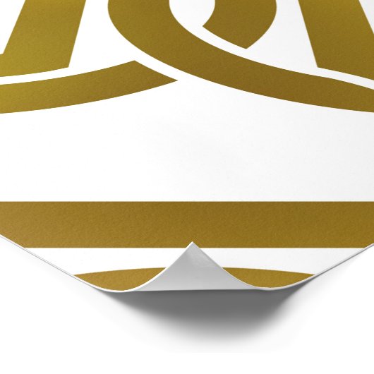 抽象芸術繰り返し可能なゴールデン・ツイストs ポスター (角)