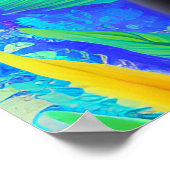 抽象芸術美しいが悲しいアジアガールカラフルAI ポスター (角)