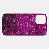抽象芸術美しいハートを紫動揺して色のバックに Case-Mate iPhoneケース (裏面 (横))