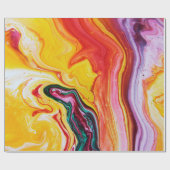 抽象芸術美しい水色海 ラッピングペーパー (フラット)