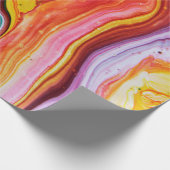 抽象芸術美しい水色海 ラッピングペーパー (角)