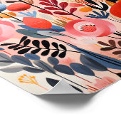 抽象芸術美しい花 ポスター (角)