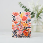 抽象芸術美しい花 ポストカード (スタンド正面)
