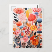 抽象芸術美しい花 ポストカード (正面/裏面)