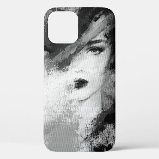 抽象芸術美女。ファッションイラストレーション。交流 Case-Mate iPhoneケース (裏面)