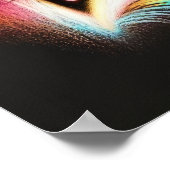 抽象芸術美容接眼の女性 ポスター (角)