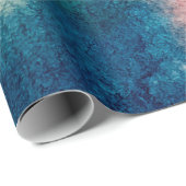 抽象芸術美術とカラフル鮮やかなインクと水彩 ラッピングペーパー (ロールコーナー)