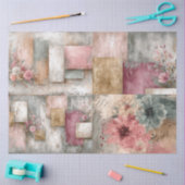 抽象芸術美術大学の動揺して花模様 薄葉紙 (クラフト)