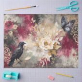 抽象芸術美術大学の動揺して花模様 薄葉紙 (クラフト)