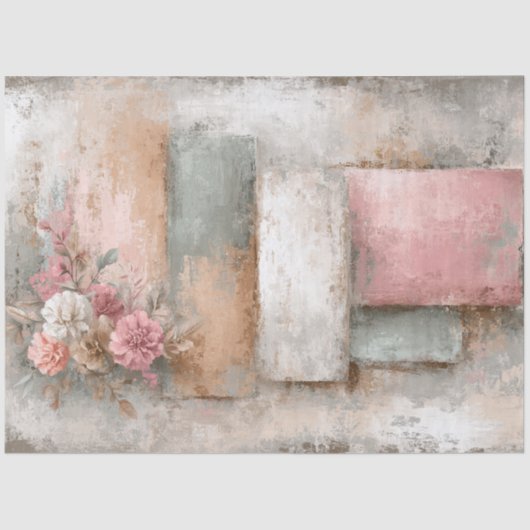 抽象芸術美術大学の動揺して花模様 薄葉紙 (正面)