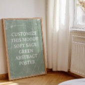 抽象芸術背カスタム景ポスターソフトセージ緑 ポスター