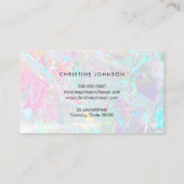 抽象芸術背景に蜂の巣模様のロゴ 名刺 (裏面)